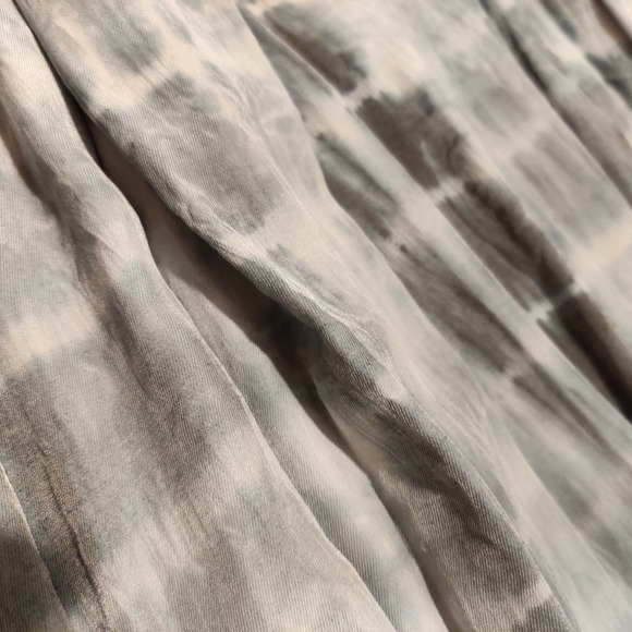 NEUW Maxi Dress Size 6 Gray Shibori Tie Dye Sleeveless Cut Out Pleated Festival - Picture 5 of 16